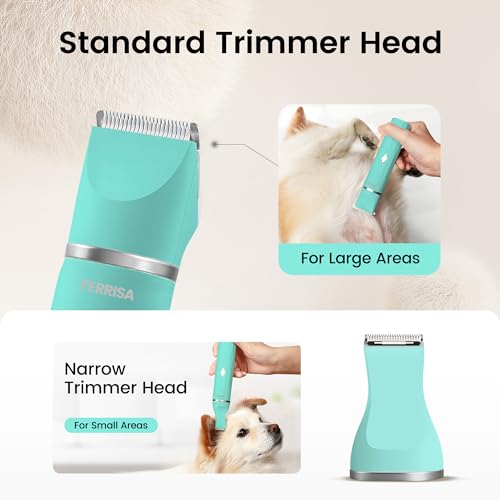 Ferrisa QDEWCDSC 2 In 1 Dog Clippers For Grooming, Cordless Dog Hair Clipper For Grooming, Quiet Small Dog Grooming Kit, Electric Dog Hair Trimmer For Grooming, Waterproof Dog Clipper thumb #1
