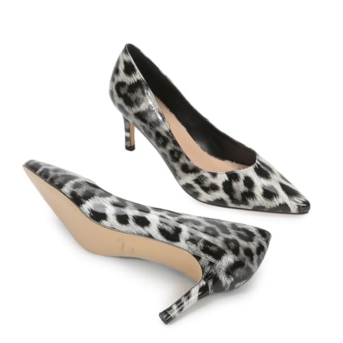 Women's Leopard Pumps Stiletto Low Heel Pointed Toe Sexy Daily Dress Shoes3