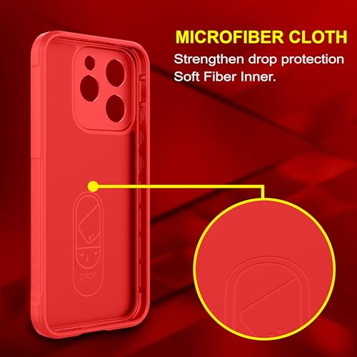 Image of amazon basics Back Case Cover for Realme 15T 5G | Compatible for Realme 15T 5G Back Cover | Liquid Silicon Magic Case with Camera Protection | Red