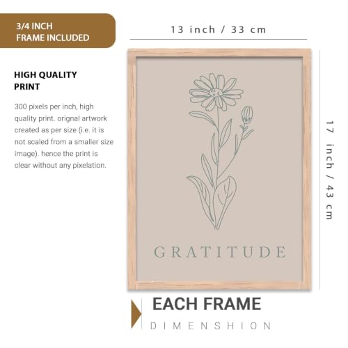 Image of kotart - Floral Painting for Living Room Bedroom Office Room Decor - Premium Digital Paintings with Frame for Home Decoration - Painting for Wall Decoration - (Pack of 6 Multicolor) (13x17 inch, D)