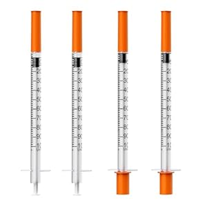 U-100 Syringe with 31G 5/16″ (8MM), 1cc 31 Gauge Disposable Individual Sterile Packaged, 100 Pcs/Box