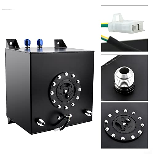Evil Energy 5 Gallon Fuel Cell Gas Tank Aluminum With Level Sender Black Street Drift #TOP2