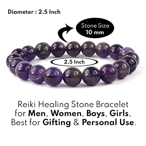 Image of Certified Natural Crystal Stone 8 mm Round Beads Bracelet for Men & Women | Reiki Charged Gemstone Bracelet | Multiple Stone Variants Available