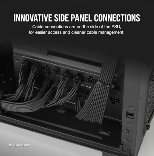 Image of CORSAIR RM750x Shift Fully Modular ATX Power Supply - 80 Plus Gold - ATX 3.1 - PCIe 5.1 - Zero RPM - Modular Side Interface - Black (Renewed)