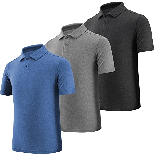 BALENNZ Boys Polo Shirt Short Sleeve School Uniform Performance Polo, 3A-L
