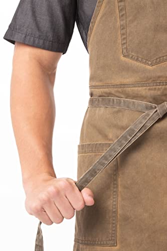 Chef Works Unisex Dorset Bib Apron, Golden Brown, One Size #TOP6