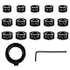 15 Stück Stellringe 6mm 8mm 10mm, Tiefenanschlagringe Set, Feststellringe, Bohrtiefenbegrenzer Set, Tiefenanschlag für Bohrer Holzbearbeitung, Wellensicherungsring, mit 1 Sechskantschlüssel