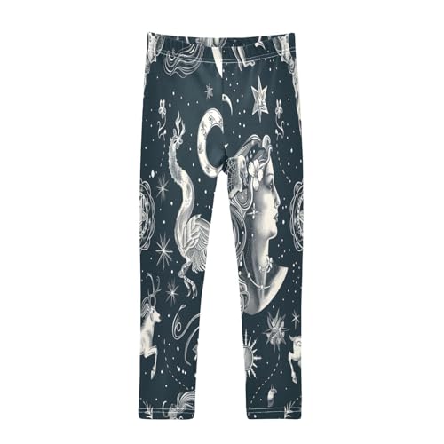 Toddler Girls Leggings Printed Yoga Pants Leggings Zodiac Signs for Kids