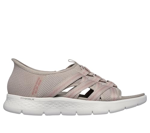 Skechers Skechers Women’s On-The-Go Hands Free Slip-ins Go Walk Flex Sandal – Sadie, Taupe, 6