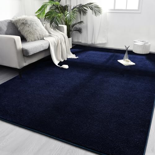 FlyDOIT Area Rugs for Bedroom Living Room, 5x8 Navy Blue
