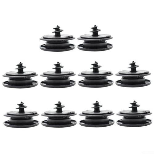 Yhenlovtt 10 Stück Auto-Fußmatten-Clips, rutschfeste Teppich-Befestigungsgriffe, Halter, Kunststoff-Innenbefestigungen für Fahrzeugmatten, schwarz, einfacher Einstieg