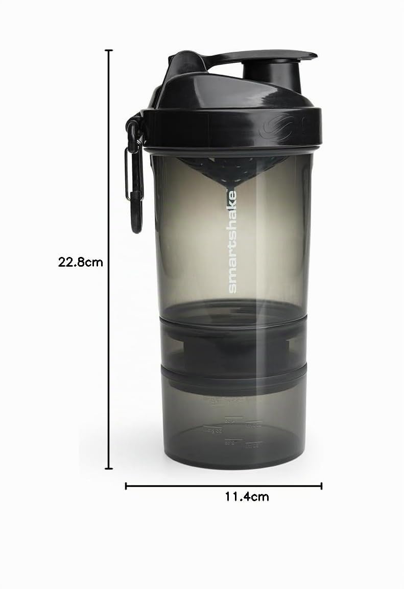 SmartShake Original2Go, Gunsmoke Black - 600 ml.