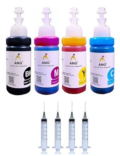 Image of ANG Refill Ink for 678 Black & 678 Tricolor Ink Cartridge for Inkjet 2515, 1015, 1018, 1515, 1518, 2515, 100gms with Syringe