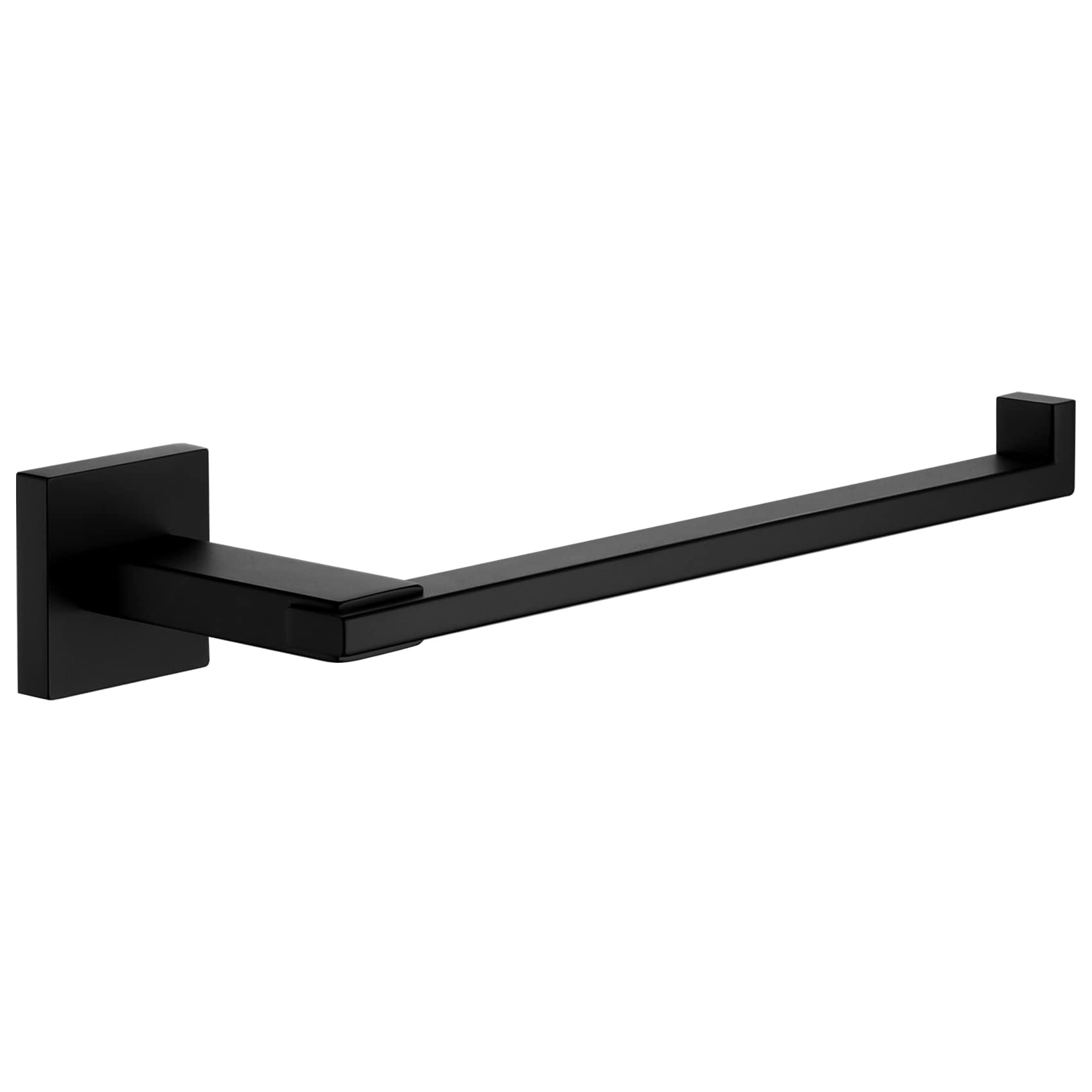KOKOSIRI Towel Bar Matte Black Bathroom Hardware Towel Rails Wall Mounted Hand Towel Ring for Kitchen Toilet Cabinet, Stainless Steel B3006BK