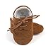 ESTAMICO Baby Jungen PU Schnürsenkel Lauflernschuhe Kleinkind Sneaker Dunkelbraun 6-12 Monate