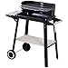 Outsunny Barbacoa de Carbón Vegetal Parrillas Asador BBQ de Picnic Altura de Parrillas Ajustables con Estantes y Ruedas Facil Mover para Jardín Exterior Acampada 83x45x87 cm