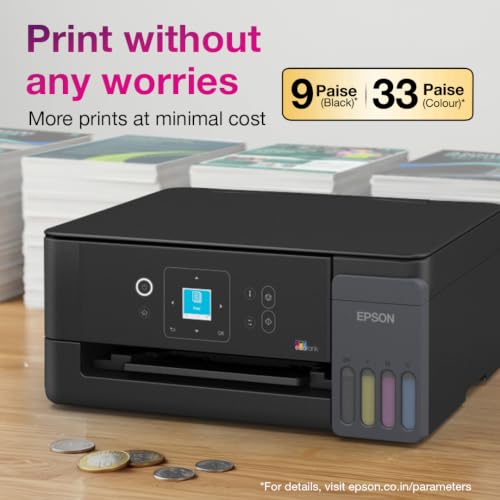 Image of Epson EcoTank L3360 (New Launch) WiFi All-in-One InkTank A4 Colour Printer, Scanner, Copier for Home & Office, 5760x1440dpi Resolution, with LCD Screen and Mobile Printing Feature
