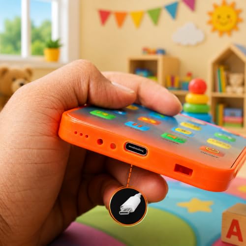 Image of Kids Learning Phone Toy with 13 Indian Regional Languages, 24 Learning Modes, Rechargeable, Music, Flash Cards, for Boys and Girls Age 2-12 Years