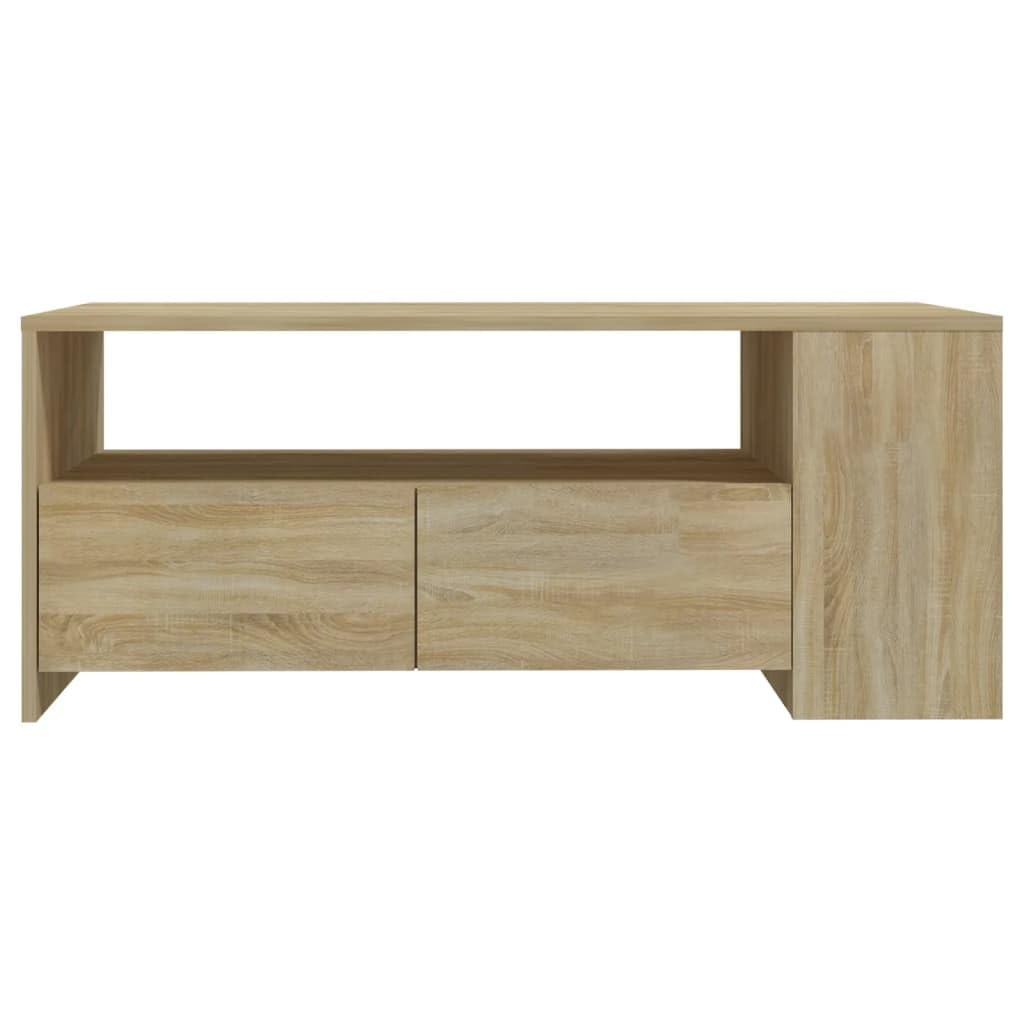 VidaXL Mesa Auxiliar Madera Contrachapada Roble Ahumado 40x42x50 Cm