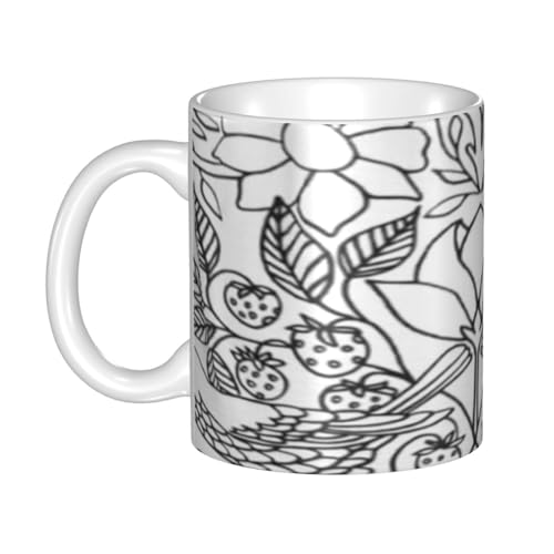 マグカップ - セラミックコーヒーカップ、ミルクカップ、(330ml) - 耐熱性、耐寒性、大容量、軽量、環境に優しい - ギフト選択(ウィリアムモリストロスベリーマッドバー)