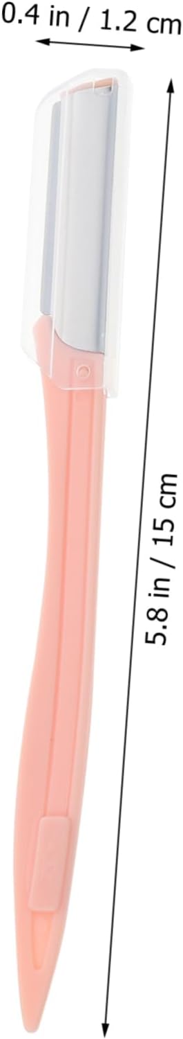 minkissy 9pcs Eyebrow Razors Handle Pink Facial Hair Remover for Precision Eyebrow Shaping and Trimming Portable and Lightweight Grooming Tool for Daily Use