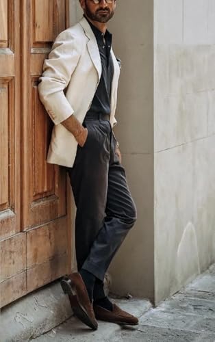 Linen Men's Sport Coats & Blazers Two Button Lightweight Suit Jacket for Men for Wedding Casual3