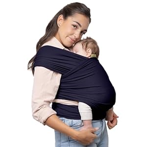 Boba Baby Wrap Carrier – Original Baby Sling Carrier for Newborns (7–35 lbs), Soft, Secure, Hands-Free & Ergonomic, Ideal for Comfortable Bonding, New Parents (Navy Blue)