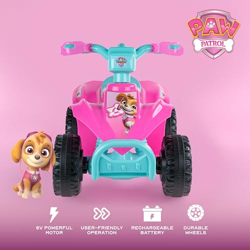 Image of Paw Patrol Skye - 6V Kids Ride-On ATV with Rechargeable Battery and Reverse | Paw Patrol Skye - 6V Kids Ride-On ATV with Rechargeable Battery and Reverse