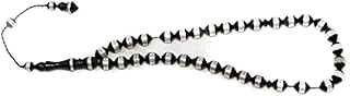 Rosary Silver plated coke, beads 33, 7 mm