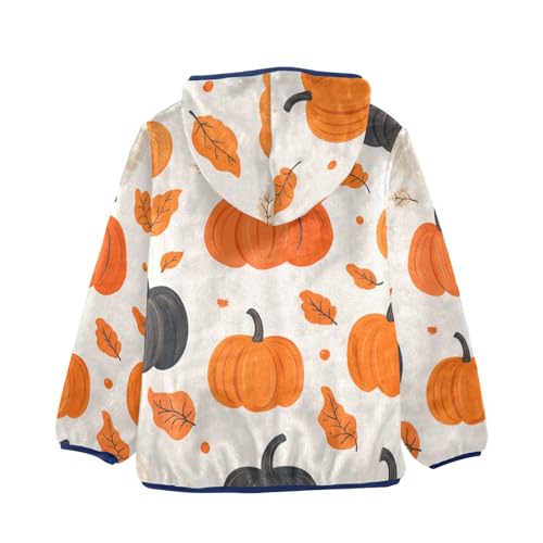 Various Pumpkin Girls Fleece Jacket Girls Fall Jacket Girls Zip Up Hoodie Girls Sherpa Jacket 2-10T2