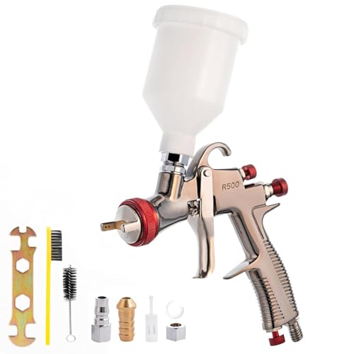 Image of DAXINYANG R500 LVLP Spray Gun 1.3mm Nozzles Automotive Paint Gun with Air Pressure Regulator&Oil-Water Separator, Body Repair LVLP Automotive Paint Spray Guns for Painting Cars, Furnitures