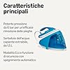Amazon Basics Ferro da Stiro a Vapore con Caldaia e Pompa a 6 bar, Colpo di Vapore 240g/min, Vapore Continuo 120g/min, Serbatoio da 1,5 L, 2400 W, Colore Bianco/Blu