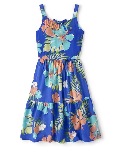 The Childrens Place Family Matching Dresses Mommy and Me Cool Cobalt Large (10/12)
