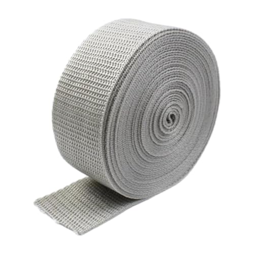 Cinta de Polipropileno de 5 m, 20-50 mm, 1,1 mm de Grosor, para Costura de Correas, Accesorios de bies,Gris Claro,50 mm