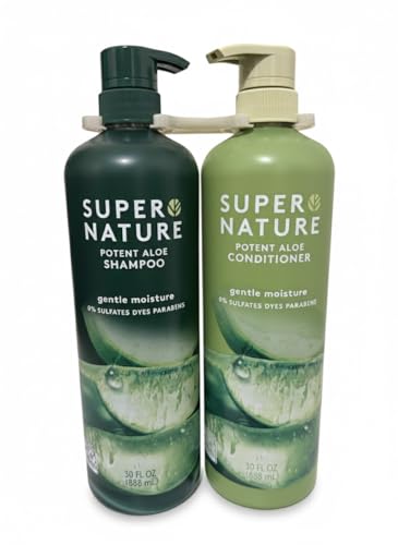 Super Nature Potent Aloe Vera Gentle moisture 2-Pack (1) Shampoo and (1) Conditioner, 30 FL Oz