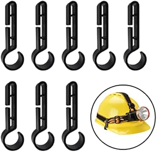 8pcs Non-slip Helmet Clip Helmet Hook Hardhat Headlamp Clips Hard Hat Headlamp Saver for Running Camping Fishing Cycling Hiking Construction