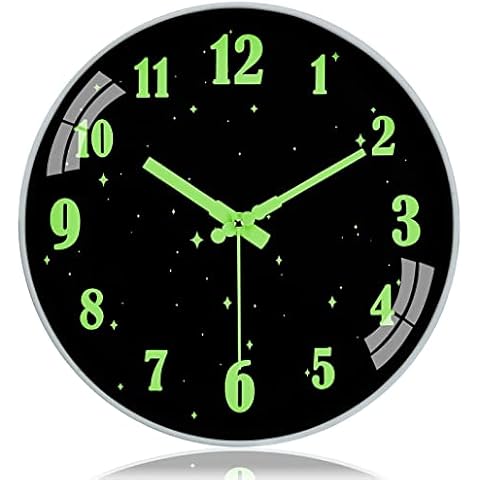 Brmeday Luminous Wall Clock, 30 cm Cover