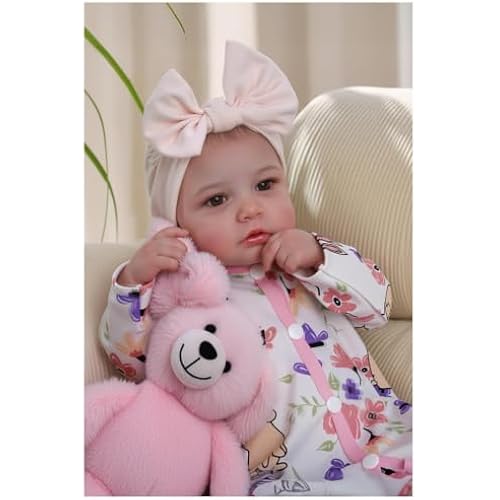 BABESIDE Drink and Wet Reborn Baby Dolls Girl, 17In Realistic Newborn Doll