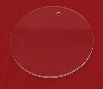 Clear Acrylic Circles 3" - 6" with Keychain/Ornament Hole 20 Pack 3.5"