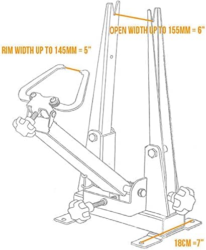 Miniatura 6 de BIKEHAND - Rueda de bicicleta profesional para mantenimiento de ruedas de bicicletas, gran herramienta para llantas con llaves de radios libres y