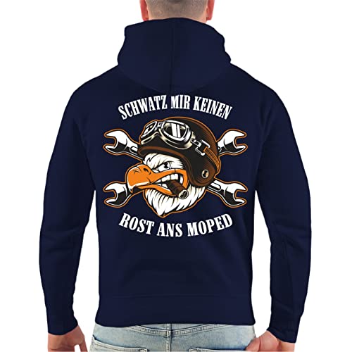 FELDWEGHEIZER Herren Junge Kapuzenpullover Schwatz Mir keinen Rost ans Moped Motorrad Sprüche