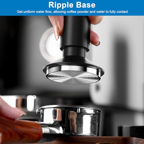 Image of XIXUBX 2-in-1 Espresso Tamper & Magnetic WDT Tool, 51mm Spring Loaded Tamper with Corrugated Base & Cover, Anodized Aluminum Handle, Fits XIXUBX and Other 51mm Portafilter Espresso Machines
