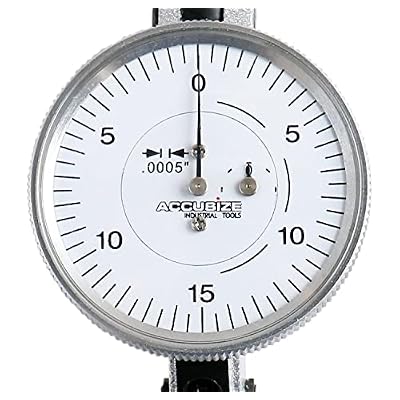 Accusize Industrial Tools 0.060'' by 0.0005'' (Range by Graduation) Horizontal Test Indicator with 1.5'' Dial Diameter, 0511-2001