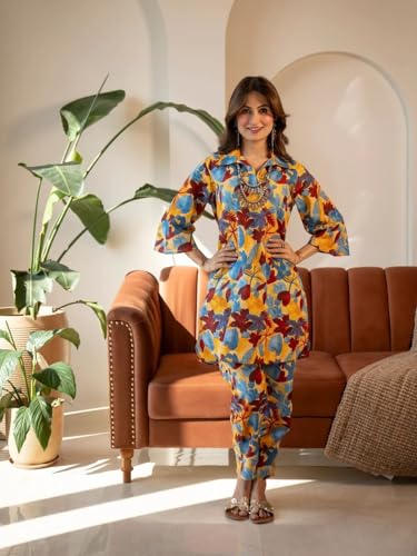 Image of Trendy Queen Co Ord Set | Casual Wear Pant Top Set | Fancy Co-Ord Set | Full Pair Set | Coord Sets for Women | Top Pant Set (SD798)