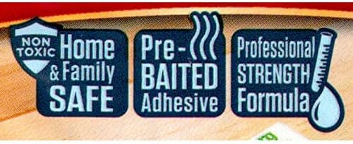 Mouse Glue Trap by Catchmaster - 3 Pack 4 Count (12 Traps Total) Pre-Baited, Ready to Use Indoors. Rodent Spider Insect Wood Sticky Adhesive Narrow Disposable Non-Toxic - Made in The USA