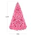 Best Choice Products 6ft Pink Christmas Tree Artificial Full Fir Tree Seasonal Holiday Decoration w/ 947 Branch Tips, Foldable Stand