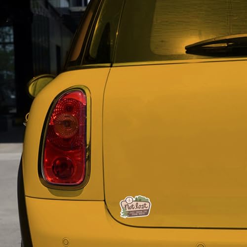 Image of inch inchNot Lost, Just Taking The Scenic Route inch inch 3 in. Sticker for Laptop Wall Car Window Bumper Guitar Refrigerator Car Body Folders Vehicle Tailgates, White