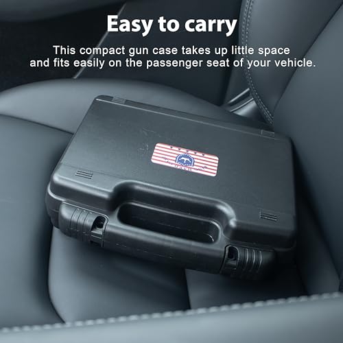 Kinghardcase 9mm Gun Case Lockable, TSA Approved Firearm Travel Case with 1 TSA Lock, Pistol Case Hard Shell, Gun Safe for Handgun, Pistol, Revolver - Shockproof Gun Storage 10.3 x 8.8 x 3 inch by Kinghardcase - Image 7