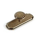 Goo-Ki Antique Brass Cabinet Knobs with Backplate,Casual Luxury Solid Zinc Cabinet Handles for Drawer,Cupboard, Wardrobe,6 Pack