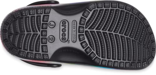 Crocs Tamanco infantil clássico tie dye (bebê/criança pequena/criança grande), Arco-íris solar, 13 L